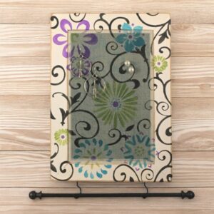 Hand-Painted Earring Organizer — Floral Scroll Design | Elite Series