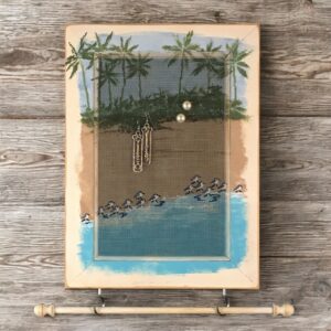 Hand-Painted Earring Organizer — Sandpipers Design | Elite Series