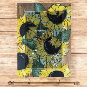 Hand-Painted Earring Organizer — Sunflowers Design | Elite Series